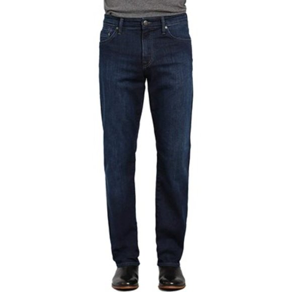 Mavi - Mens Matt Straight Jeans size 35W X 32L US mens color blue.